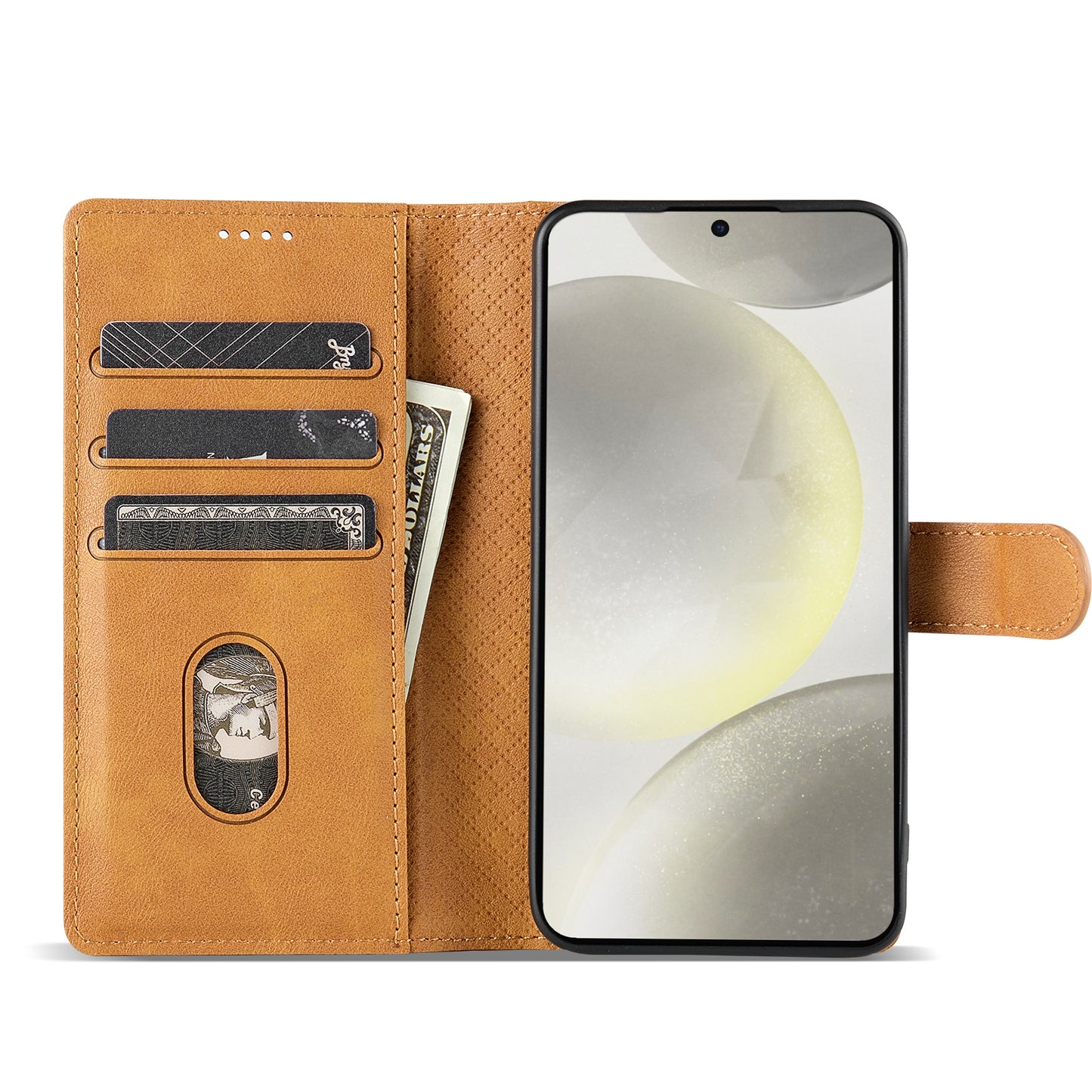 N.BEKUS CSJ-001 For Samsung Galaxy A16 4G / 5G Stand Case PU Leather Wallet Phone Cover - Brown