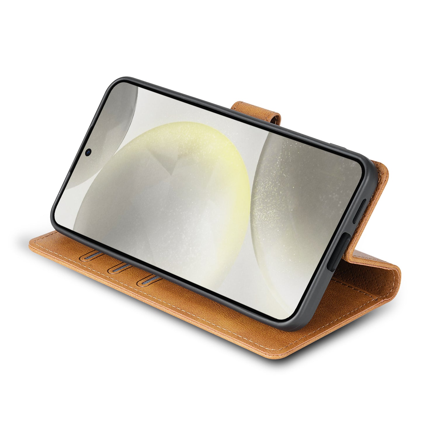N.BEKUS CSJ-001 For Samsung Galaxy A16 4G / 5G Stand Case PU Leather Wallet Phone Cover - Brown