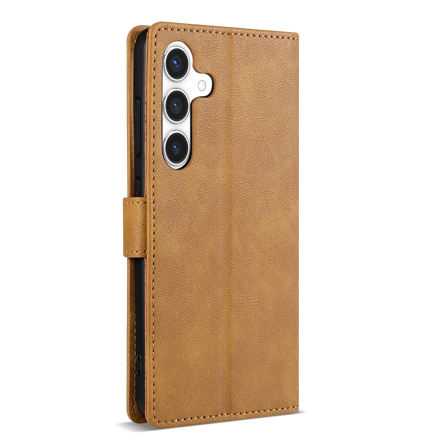 N.BEKUS CSJ-001 For Samsung Galaxy A16 4G / 5G Stand Case PU Leather Wallet Phone Cover - Brown