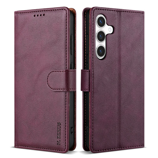 N.BEKUS CSJ-001 For Samsung Galaxy A16 4G / 5G Stand Case PU Leather Wallet Phone Cover - Wine Red