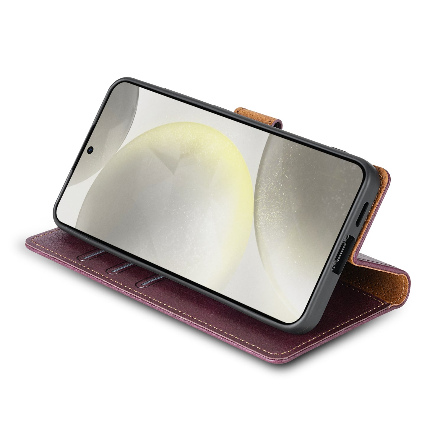 N.BEKUS CSJ-001 For Samsung Galaxy A16 4G / 5G Stand Case PU Leather Wallet Phone Cover - Wine Red