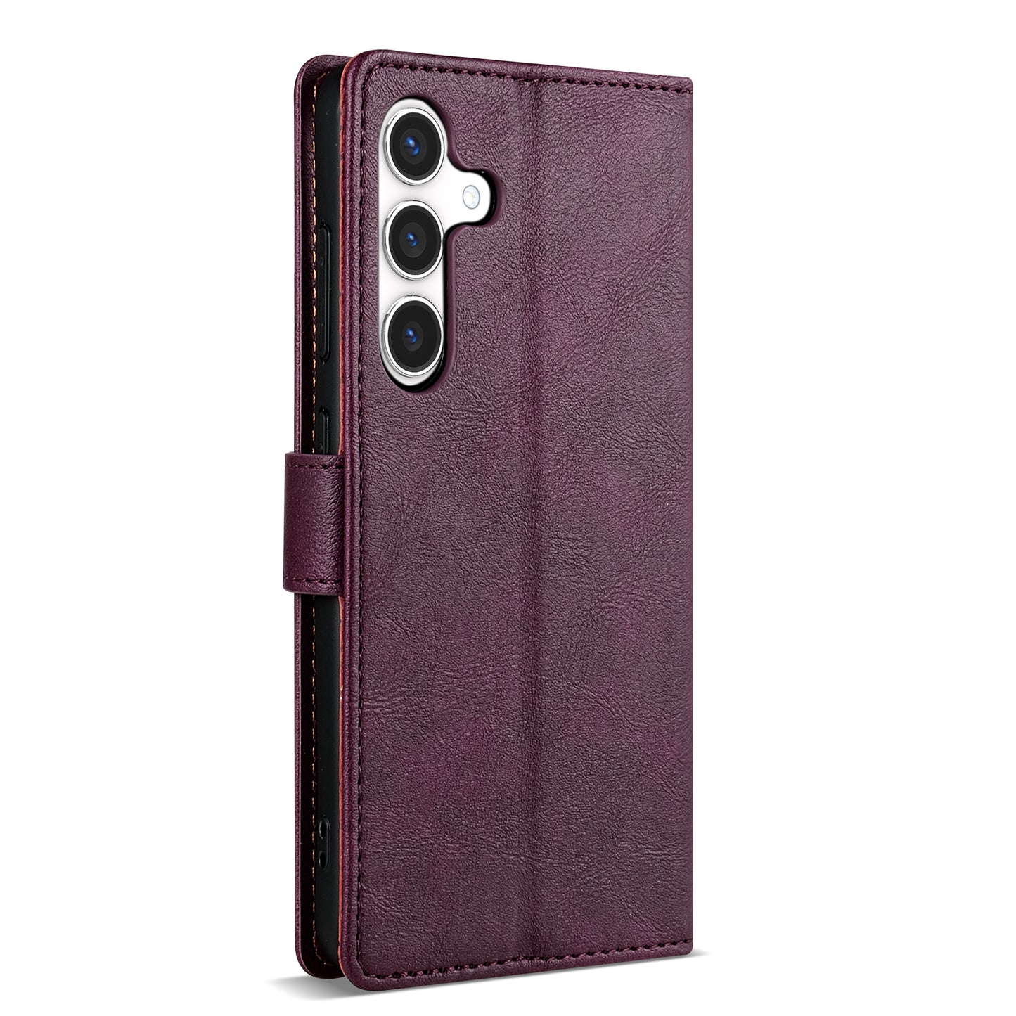N.BEKUS CSJ-001 For Samsung Galaxy A16 4G / 5G Stand Case PU Leather Wallet Phone Cover - Wine Red