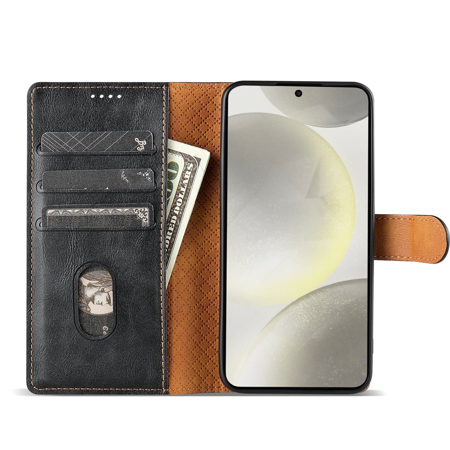 N.BEKUS CSJ-001 For Samsung Galaxy A16 4G / 5G Stand Case PU Leather Wallet Phone Cover - Black