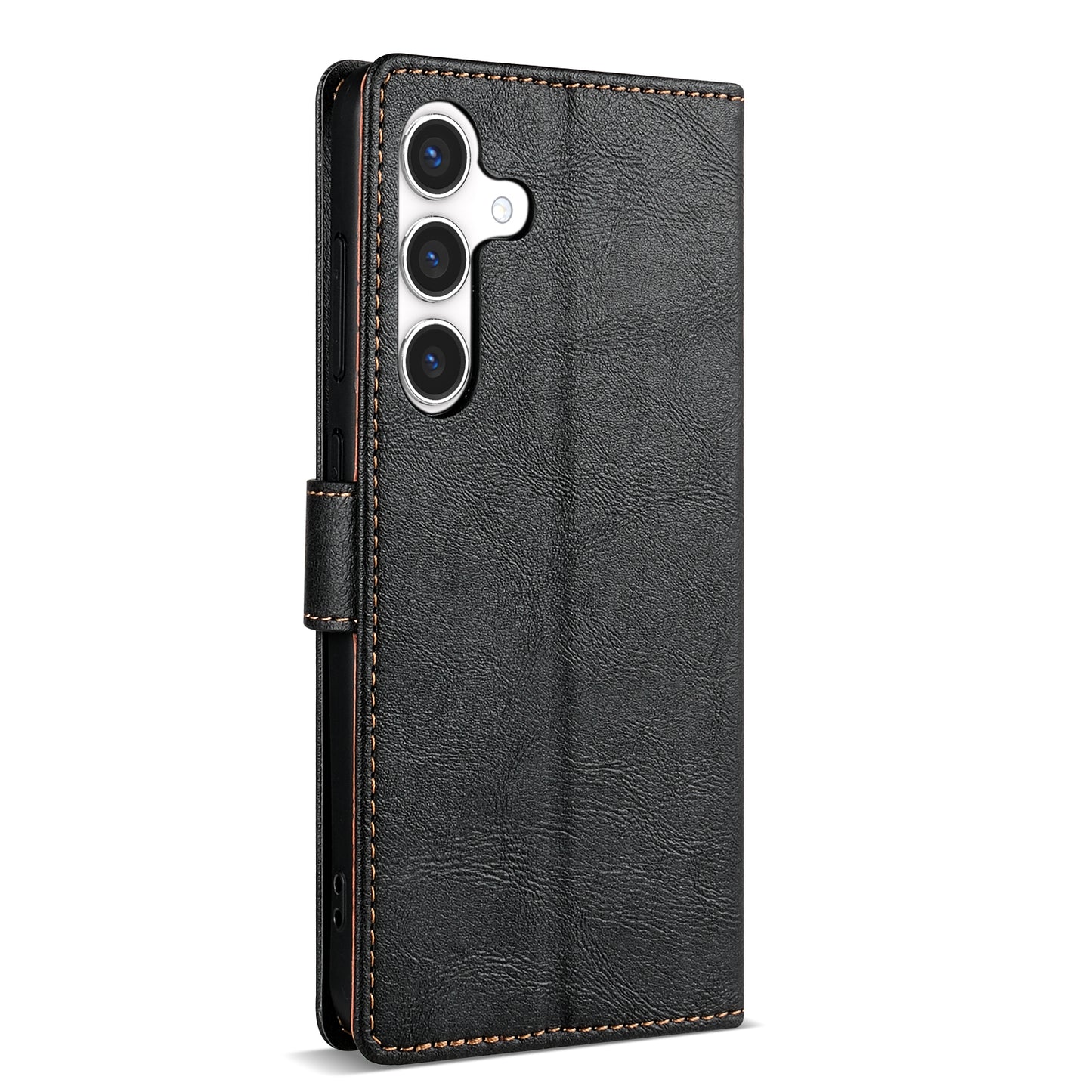 N.BEKUS CSJ-001 For Samsung Galaxy A16 4G / 5G Stand Case PU Leather Wallet Phone Cover - Black