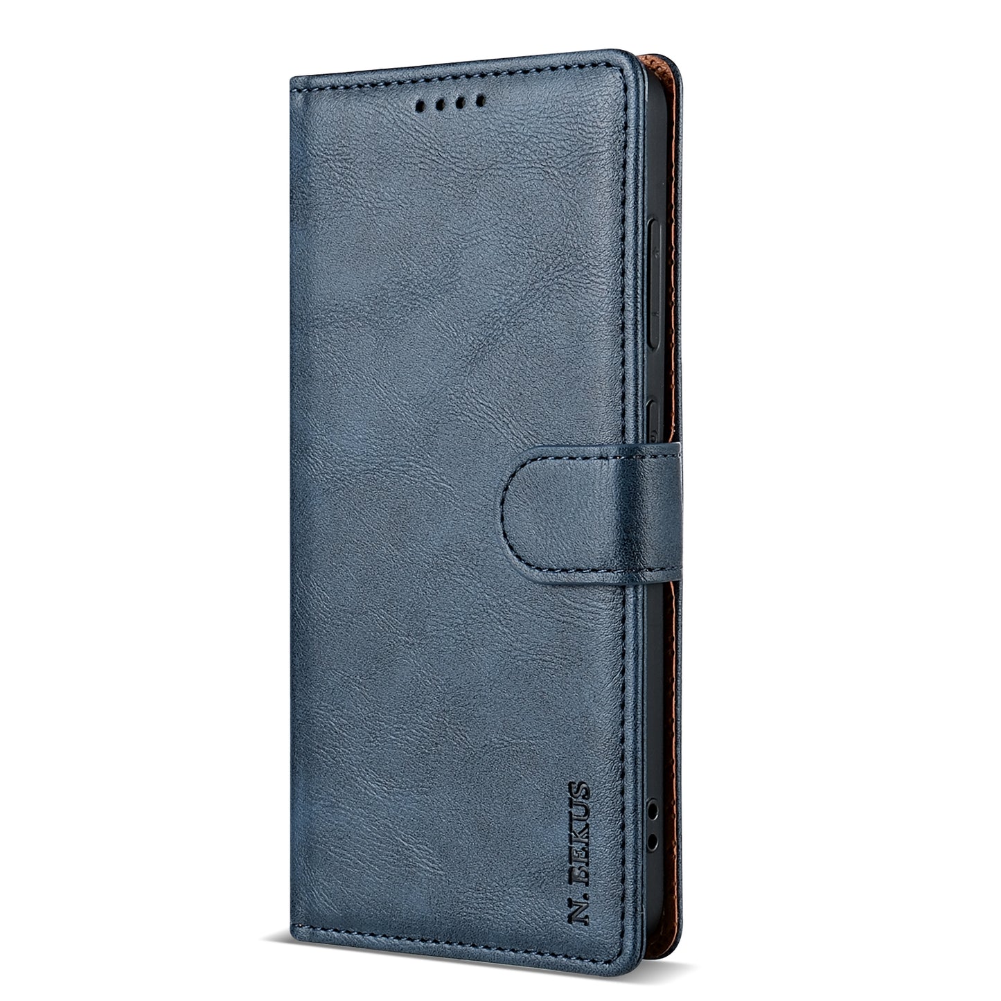 N.BEKUS CSJ-001 For Samsung Galaxy A16 4G / 5G Stand Case PU Leather Wallet Phone Cover - Blue