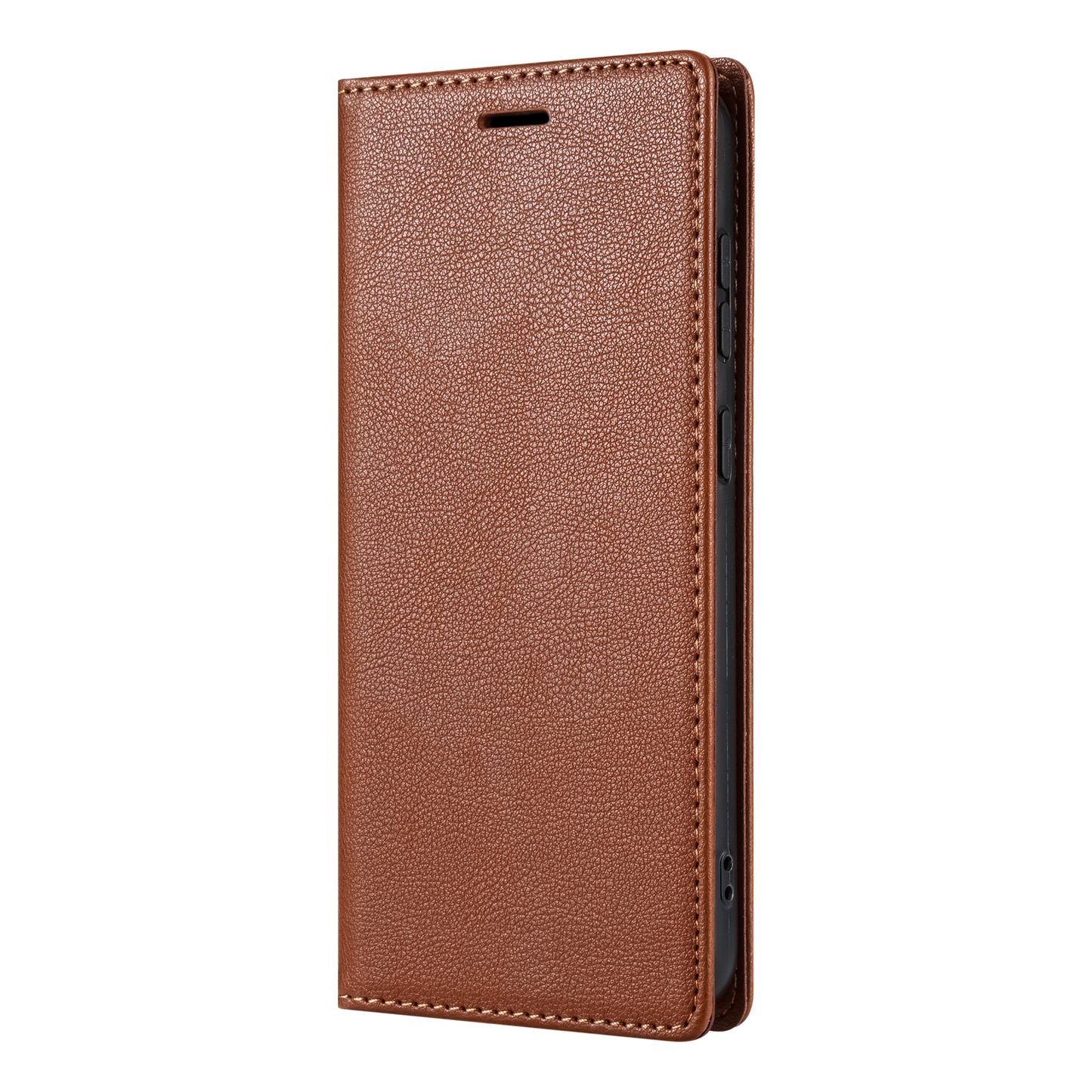 For Samsung Galaxy A16 4G / 5G Wallet Case Magnetic Closure PU Leather Phone Cover - Brown