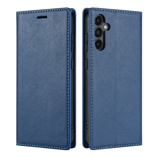 For Samsung Galaxy A16 4G / 5G Wallet Case Magnetic Closure PU Leather Phone Cover - Blue