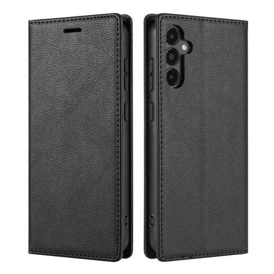 For Samsung Galaxy A16 4G / 5G Wallet Case Magnetic Closure PU Leather Phone Cover - Black