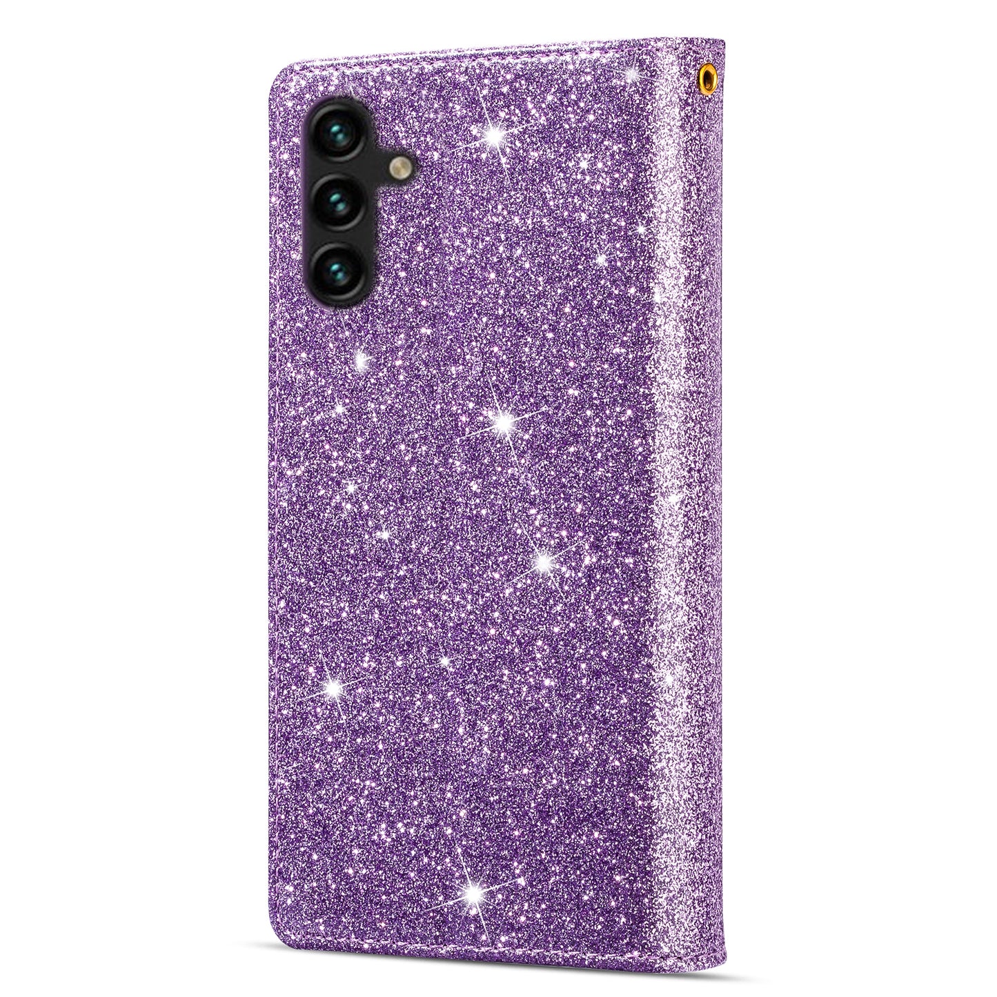 For Samsung Galaxy A16 5G  /  4G Case Starry Sky Carving Leather Wallet Phone Cover - Purple