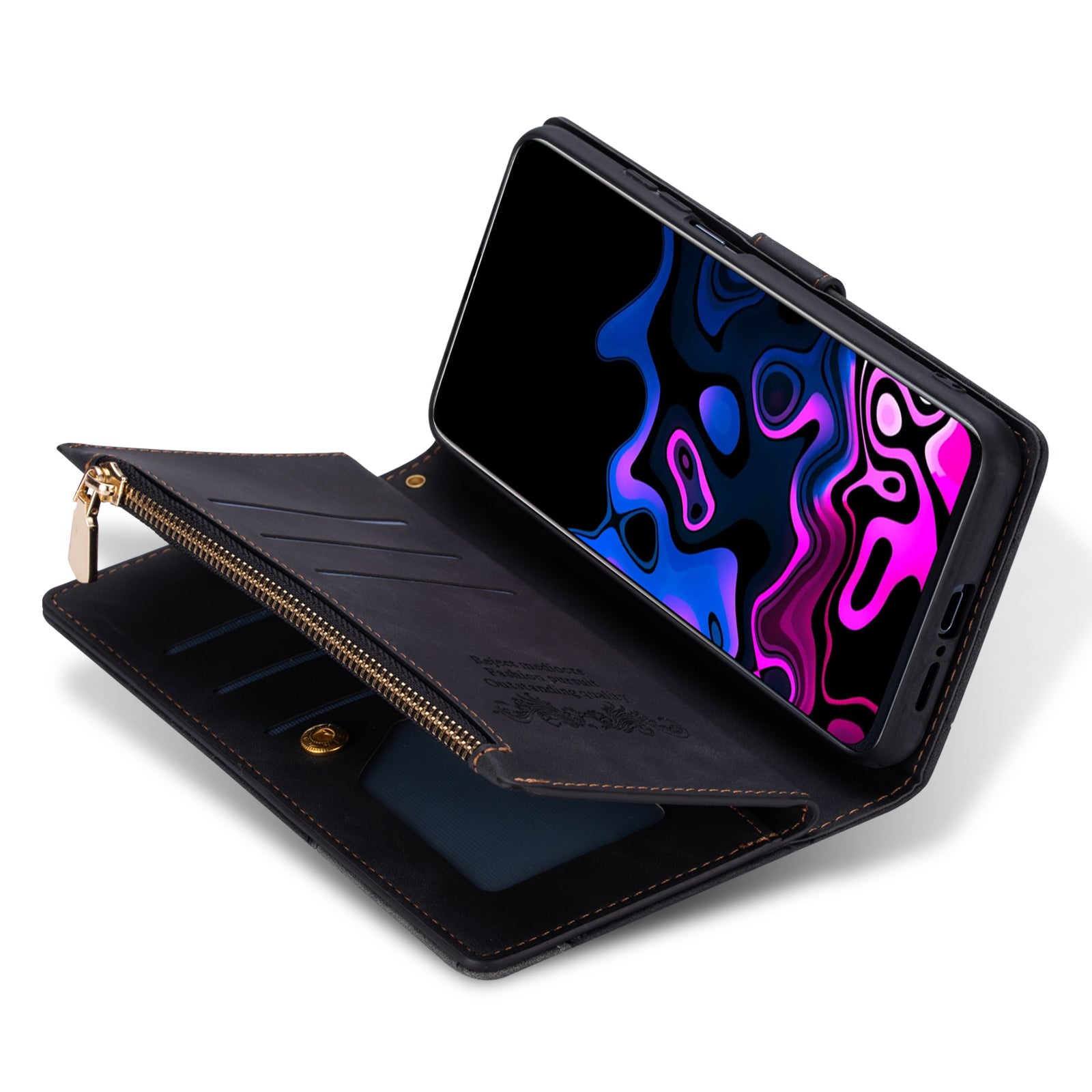 For Samsung Galaxy A16 4G / 5G Wallet Case Color Splicing Leather Phone Cover with Stand - Black