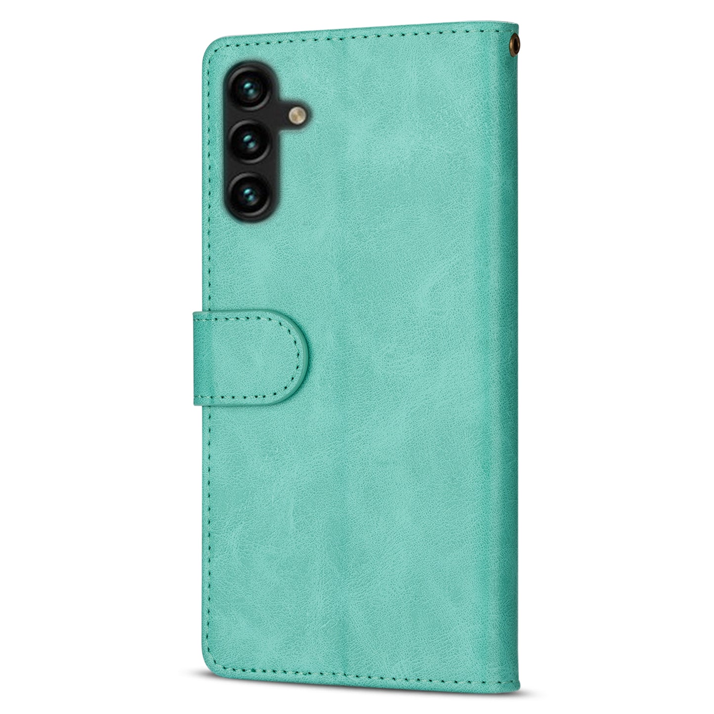 For Samsung Galaxy A16 4G / 5G Case Anti-Scratch Zipper Wallet Leather Phone Cover - Green
