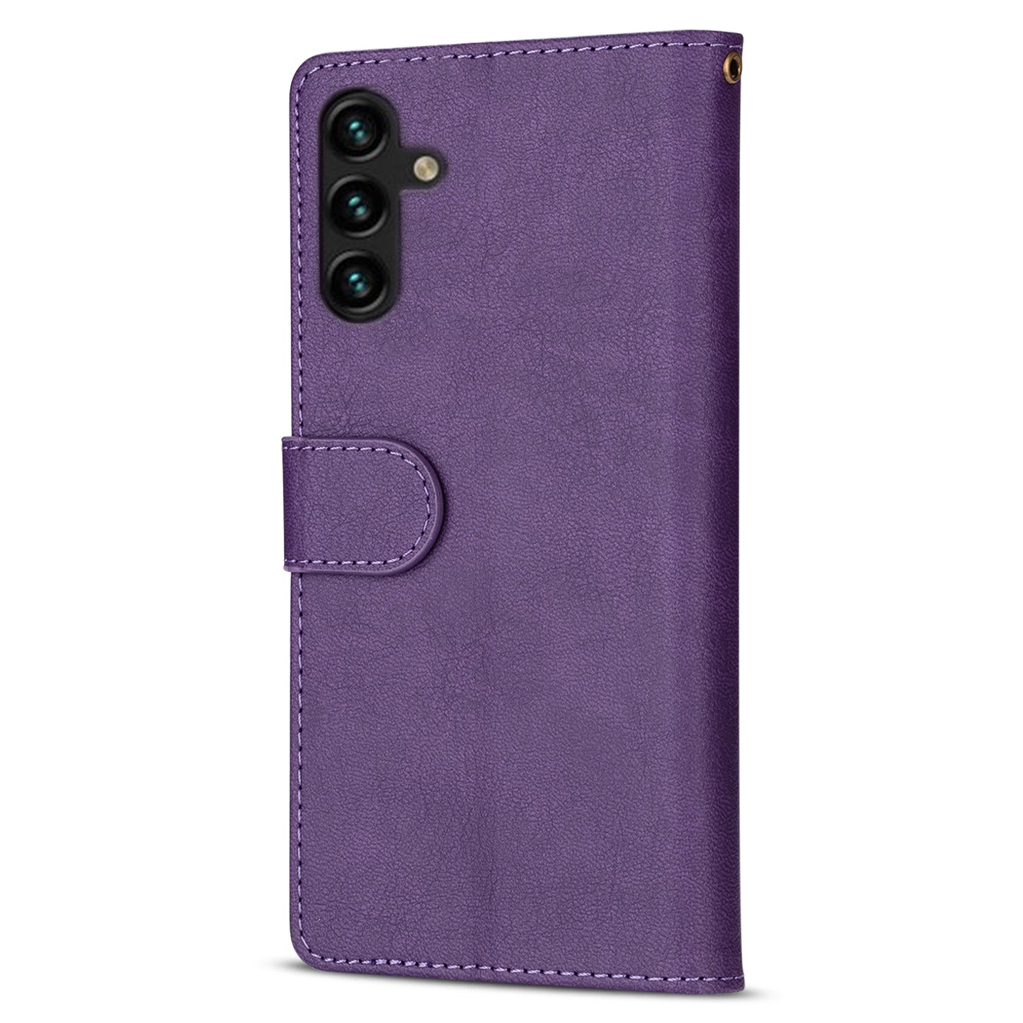 For Samsung Galaxy A16 4G / 5G Case Anti-Scratch Zipper Wallet Leather Phone Cover - Purple