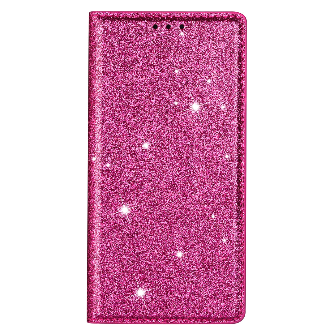 For Samsung Galaxy A16 5G  /  4G Case Glittery PU Leather+TPU Card Slot Phone Cover - Rose