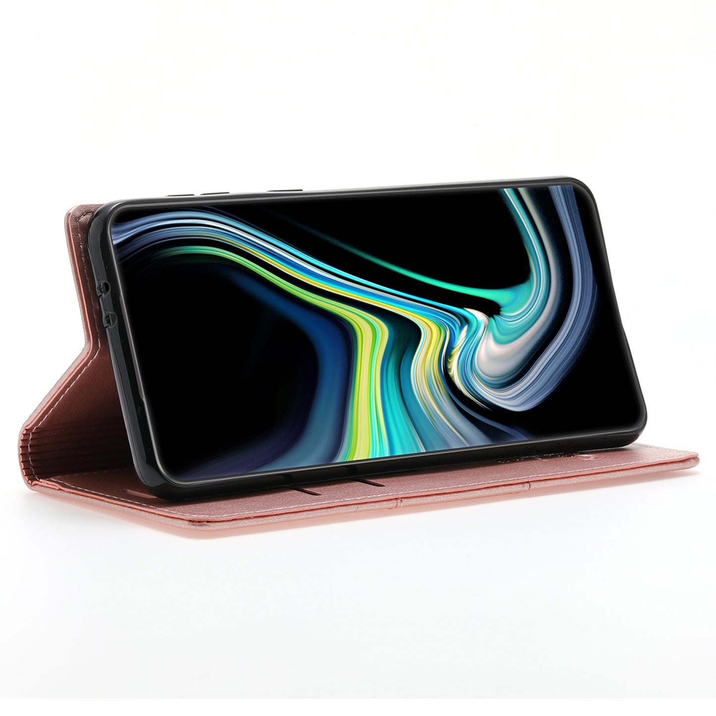 For Samsung Galaxy A16 4G / 5G Wallet Case Magnetic Closing Leather Phone Cover - Rose Gold