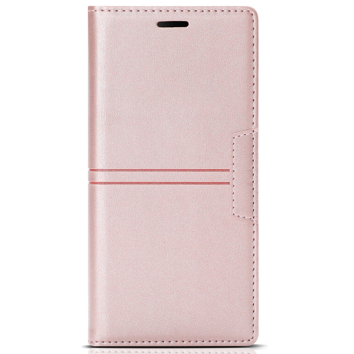 For Samsung Galaxy A16 4G / 5G Wallet Case Magnetic Closing Leather Phone Cover - Rose Gold