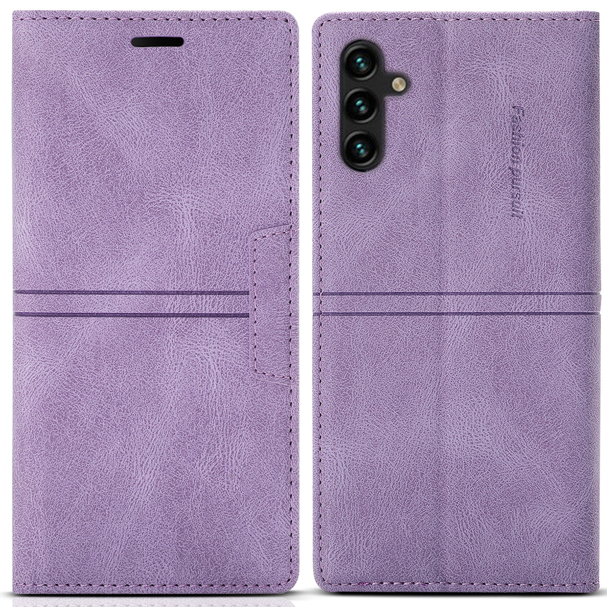 For Samsung Galaxy A16 4G / 5G Wallet Case Magnetic Closing Leather Phone Cover - Purple