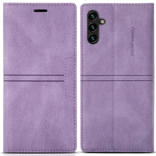 For Samsung Galaxy A16 4G / 5G Wallet Case Magnetic Closing Leather Phone Cover - Purple
