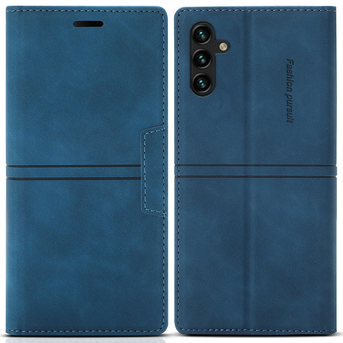 For Samsung Galaxy A16 4G / 5G Wallet Case Magnetic Closing Leather Phone Cover - Blue