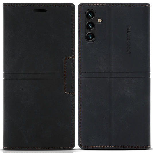 For Samsung Galaxy A16 4G / 5G Wallet Case Magnetic Closing Leather Phone Cover - Black