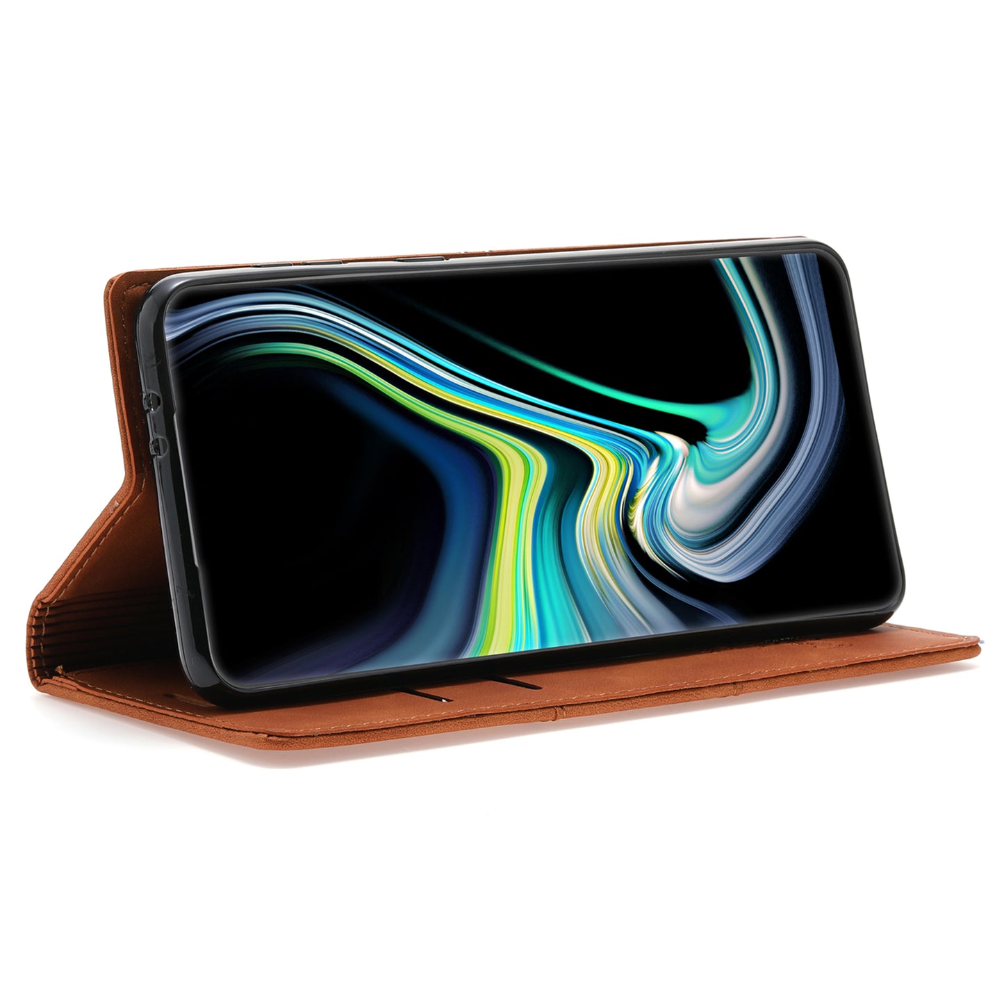 For Samsung Galaxy A16 4G / 5G Wallet Case Magnetic Closing Leather Phone Cover - Brown