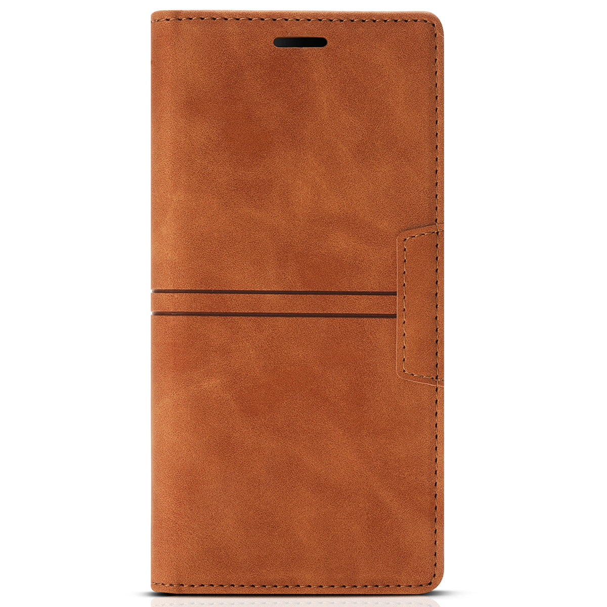 For Samsung Galaxy A16 4G / 5G Wallet Case Magnetic Closing Leather Phone Cover - Brown