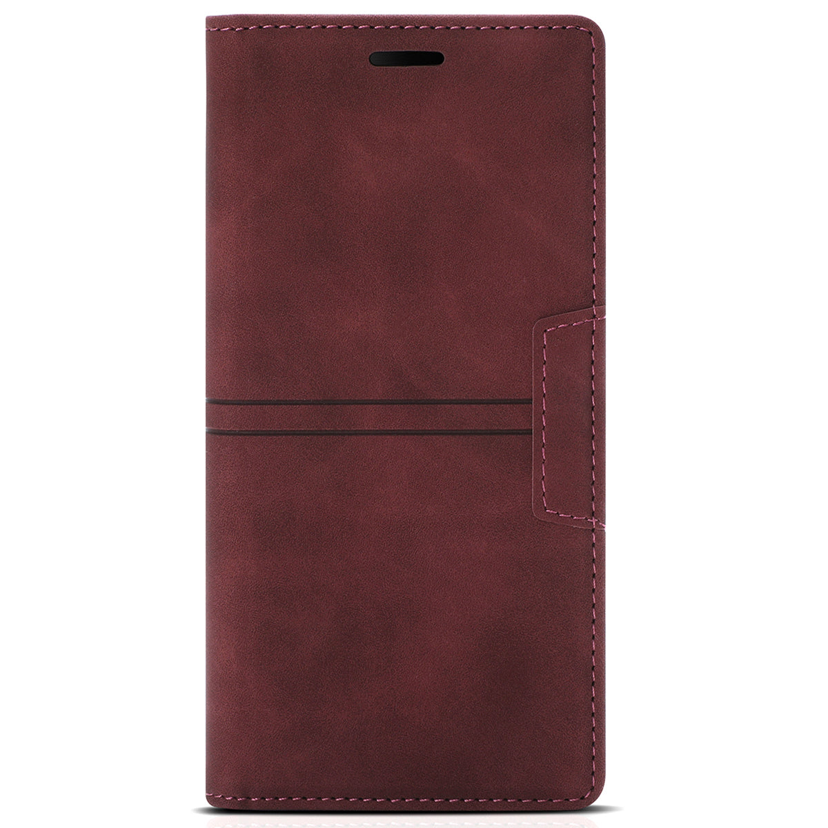 For Samsung Galaxy A16 4G / 5G Wallet Case Magnetic Closing Leather Phone Cover - Wine Red