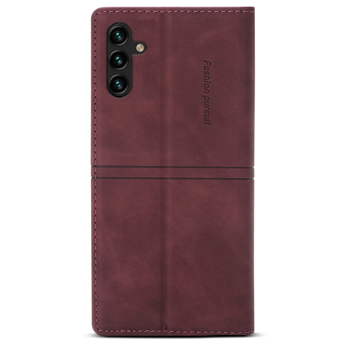 For Samsung Galaxy A16 4G / 5G Wallet Case Magnetic Closing Leather Phone Cover - Wine Red