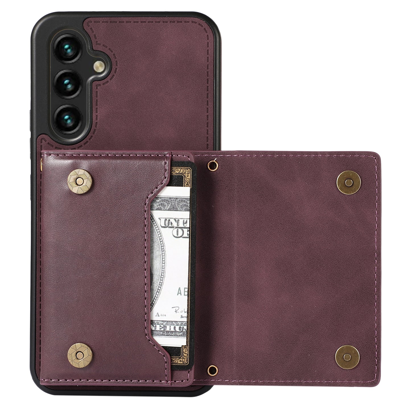 For Samsung Galaxy A16 5G  /  4G Case Wallet RFID Blocking TPU Leather Phone Cover with Lanyard - Red