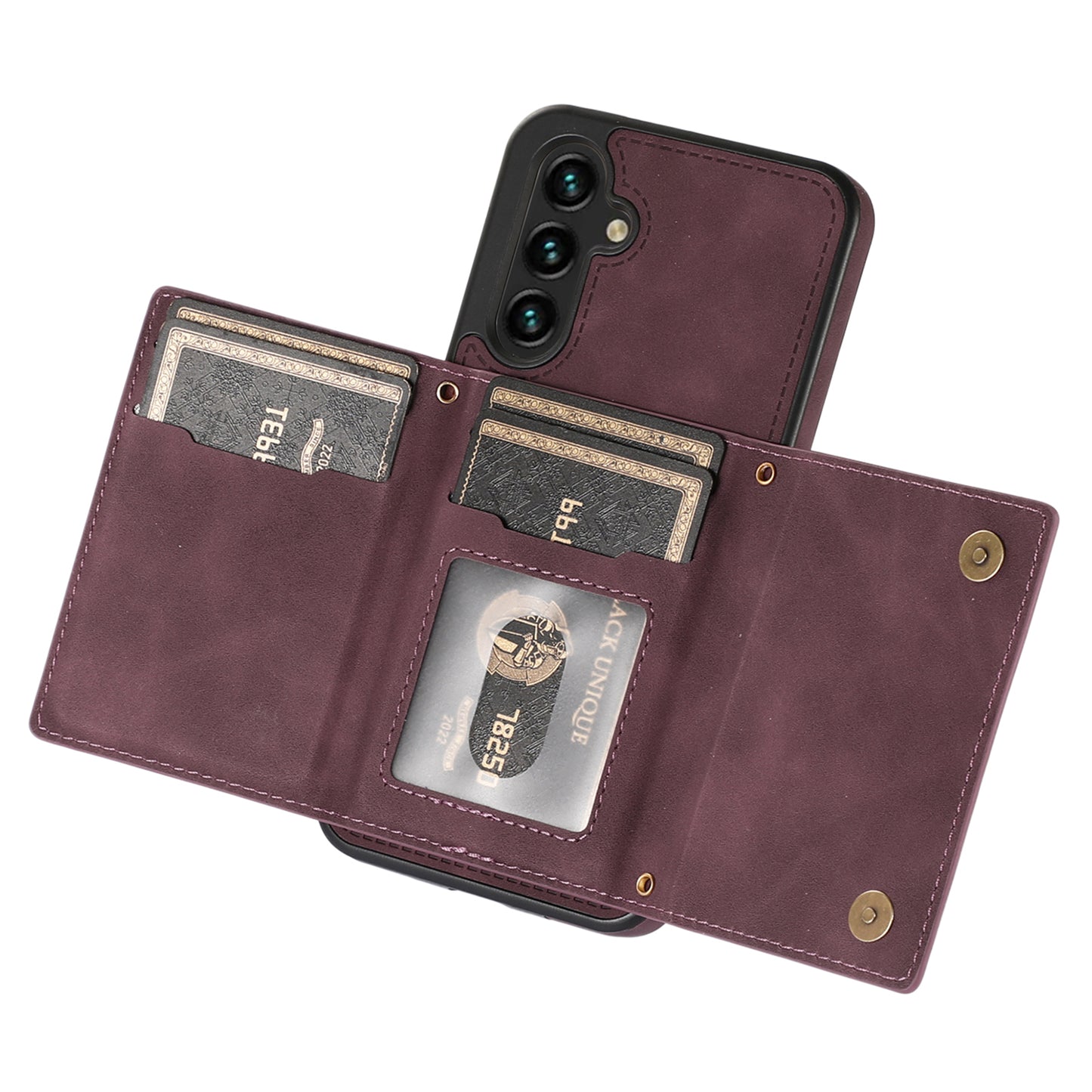 For Samsung Galaxy A16 5G  /  4G Case Wallet RFID Blocking TPU Leather Phone Cover with Lanyard - Red