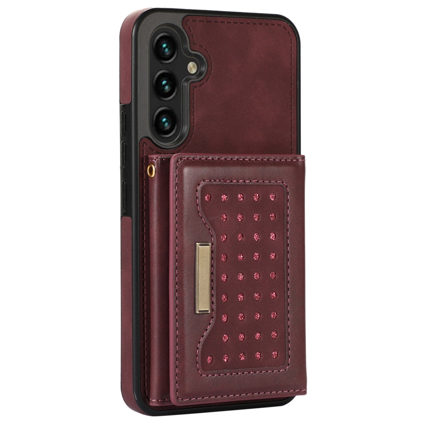 For Samsung Galaxy A16 5G  /  4G Case Wallet RFID Blocking TPU Leather Phone Cover with Lanyard - Red