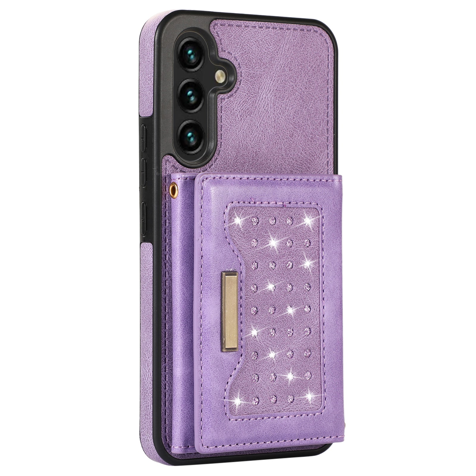 For Samsung Galaxy A16 5G  /  4G Case Wallet RFID Blocking TPU Leather Phone Cover with Lanyard - Purple