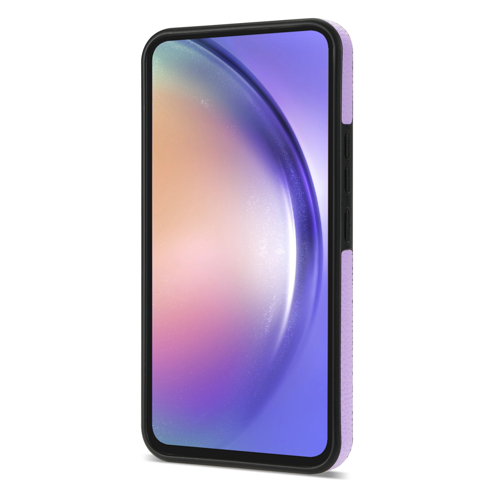 For Samsung Galaxy A16 4G / 5G Case Ring Kickstand PU+TPU Card Holder Phone Cover - Purple