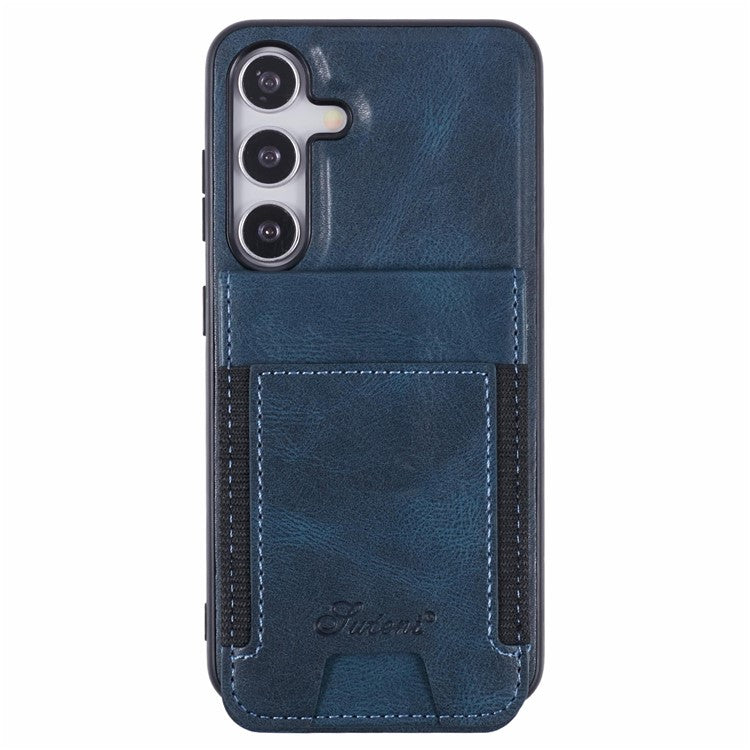 SUTENI H17 For Samsung Galaxy S24+ Case Compatible with MagSafe Card Holder Kickstand Phone Cover - Blue