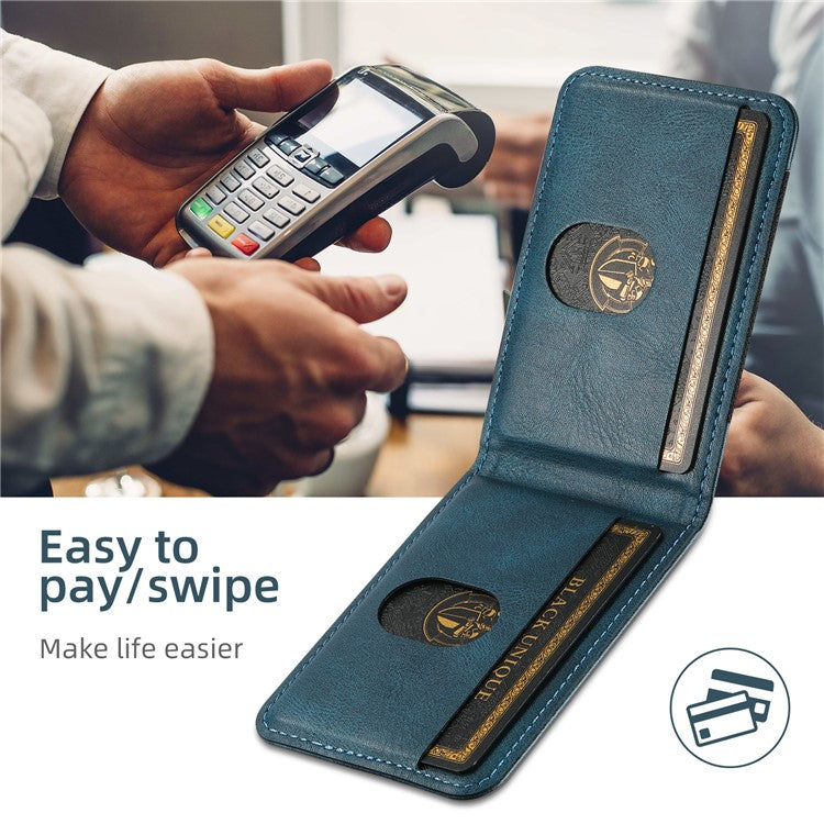 SUTENI H17 For Samsung Galaxy S24+ Case Compatible with MagSafe Card Holder Kickstand Phone Cover - Blue