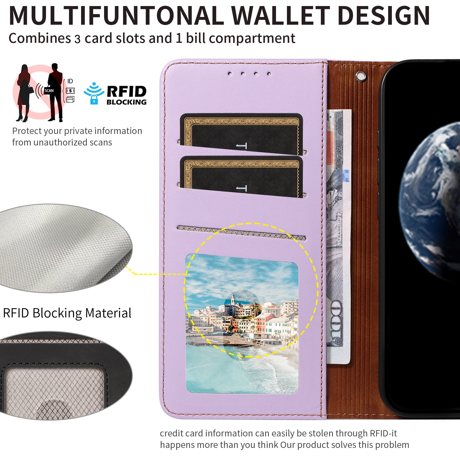 For Samsung Galaxy A16 4G / 5G Case RFID Blocking PU Leather Wallet Flip Phone Cover with Wrist Strap - Apricot