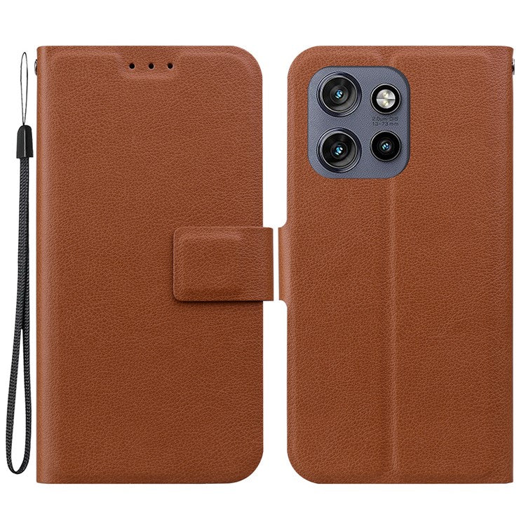For Motorola Edge 50 Neo 5G / Moto S50 5G / Thinkphone 25 5G Case Ultra-Thin PU Leather + TPU Phone Cover with Card Slot - Brown
