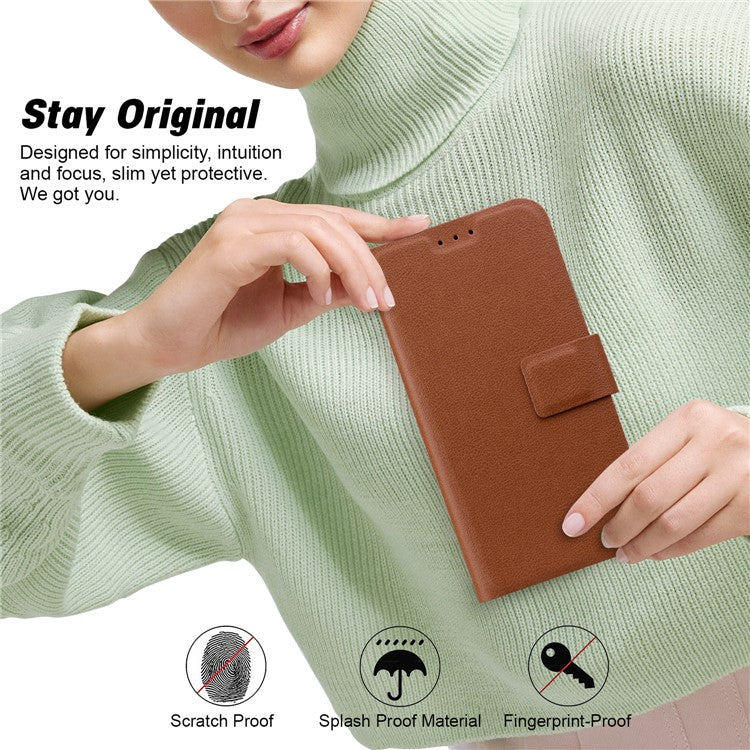 For Motorola Edge 50 Neo 5G / Moto S50 5G / Thinkphone 25 5G Case Ultra-Thin PU Leather + TPU Phone Cover with Card Slot - Brown