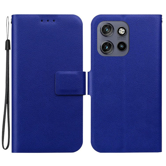 For Motorola Edge 50 Neo 5G / Moto S50 5G / Thinkphone 25 5G Case Ultra-Thin PU Leather + TPU Phone Cover with Card Slot - Blue