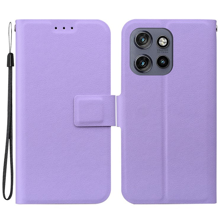 For Motorola Edge 50 Neo 5G / Moto S50 5G / Thinkphone 25 5G Case Ultra-Thin PU Leather + TPU Phone Cover with Card Slot - Purple
