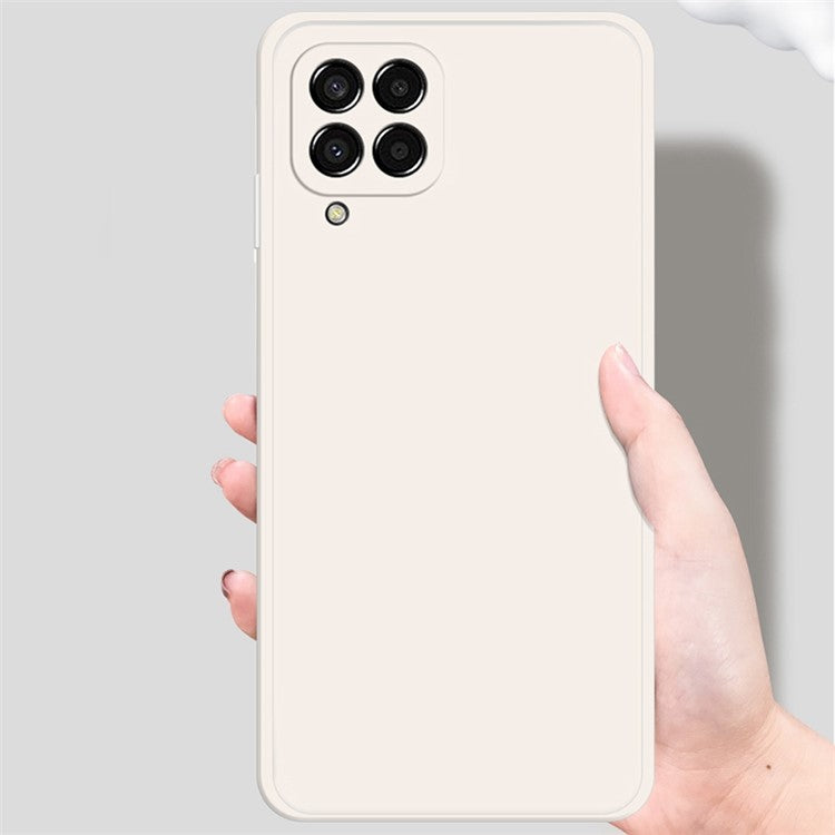 For Samsung Galaxy M33 5G (Global Version) Soft Microfiber Lining Smartphone Case, Anti-scratch Rubberized TPU Straight Edge Phone Back Cover - Purple