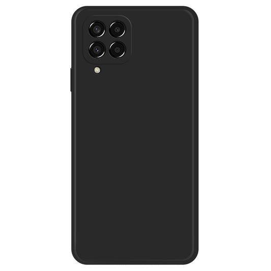 For Samsung Galaxy M33 5G (Global Version) Soft Microfiber Lining Smartphone Case, Anti-scratch Rubberized TPU Straight Edge Phone Back Cover - Black