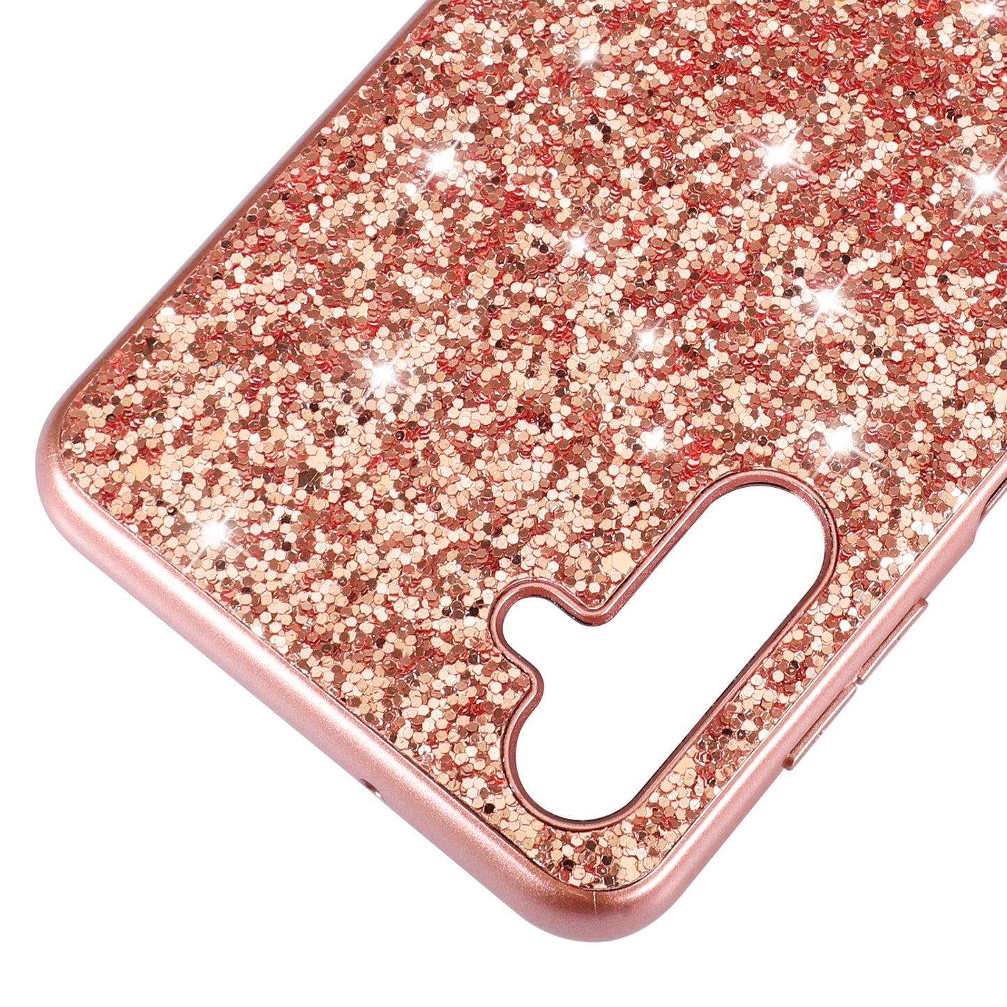 For Samsung Galaxy A16 5G / 4G Case TPU + PC Sparkling Glitter Phone Back Cover - Black