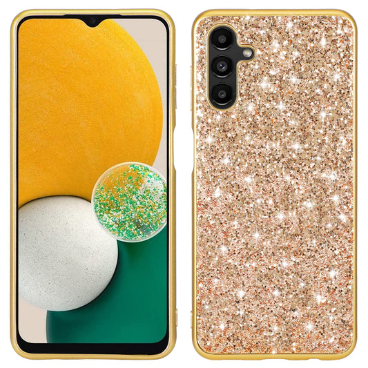 For Samsung Galaxy A16 5G / 4G Case TPU + PC Sparkling Glitter Phone Back Cover - Gold