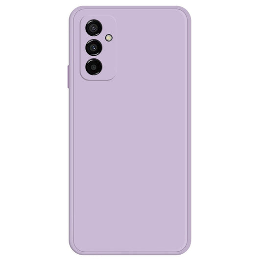 For Samsung Galaxy M23 5G / F23 5G Case Drop Resistant Rubberized TPU Straight Edge Phone Back Cover - Purple