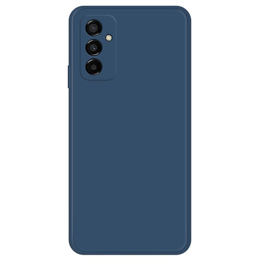 For Samsung Galaxy M23 5G / F23 5G Case Drop Resistant Rubberized TPU Straight Edge Phone Back Cover - Dark Blue