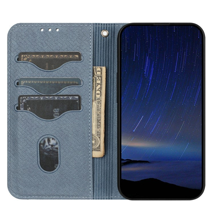 For Xiaomi Redmi Note 14 5G Case Woven Texture PU Leather Wallet Phone Cover - Grey