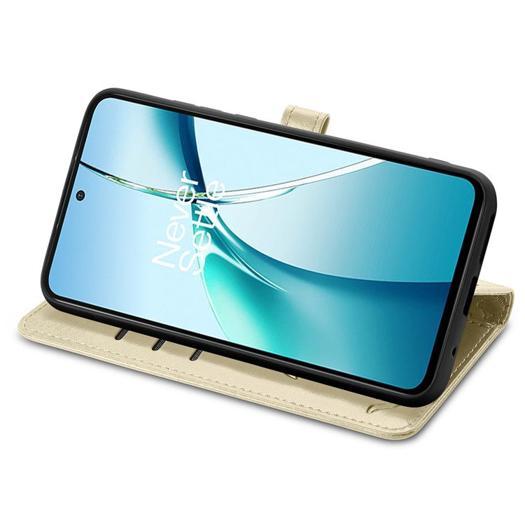 For Motorola Edge 50 Neo 5G Case Leather Wallet Flip Phone Cover Cute Cat Dog Pattern - Gold