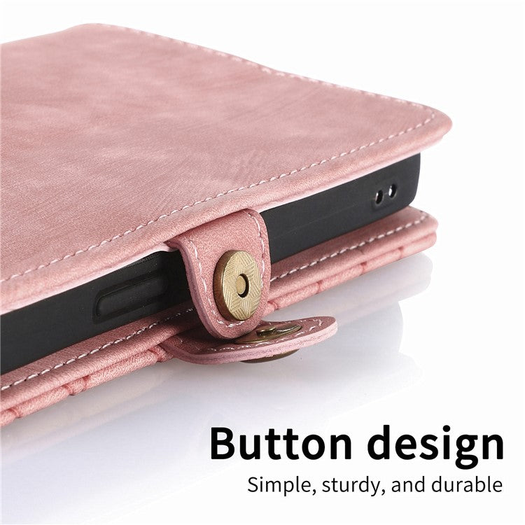 For Motorola Edge 50 Neo 5G / Moto S50 5G / Thinkphone 25 5G Case Zipper Wallet Geometry Lines Leather Phone Cover - Pink