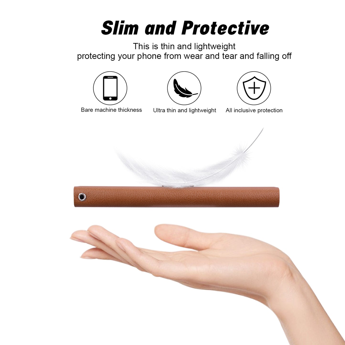 For Samsung Galaxy A06 Case Ultra-Thin PU Leather + TPU Phone Cover with Card Slot - Brown