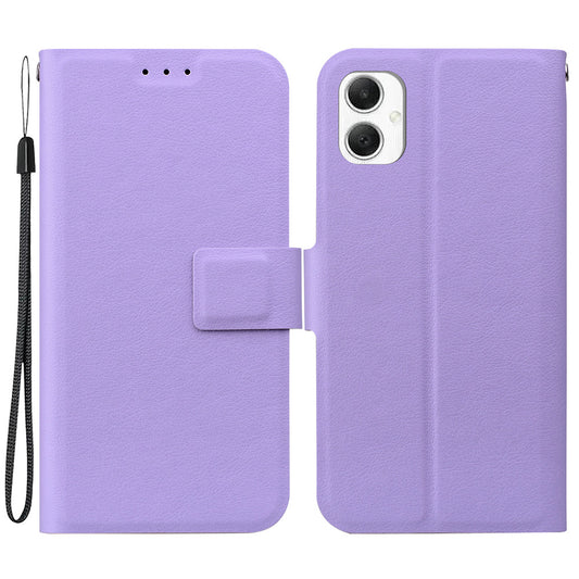 For Samsung Galaxy A06 Case Ultra-Thin PU Leather + TPU Phone Cover with Card Slot - Purple